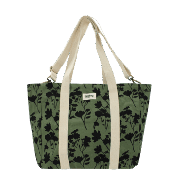 Hindbag schoudertas Cesar met bloemenprint groen