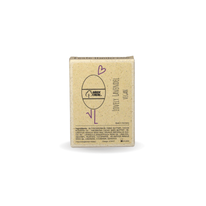 GreenCreme handcreme lavendel - blok - 30 gram – vegan