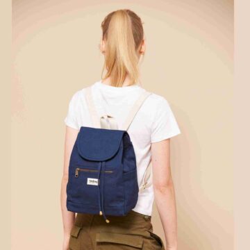 Hindbag mini rugtas Eliot marine - 100% biologisch GOTS-katoen