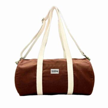 Hindbag weekendtas Simon chocolade - van 100% biologisch GOTS katoen