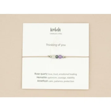 By Indah - Armband amethist - Thinking of you