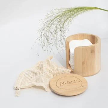 Bamboe houder voor make-up pads