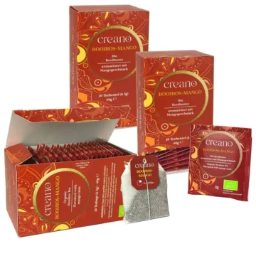 Creano thee - biologische rooibos thee met mango