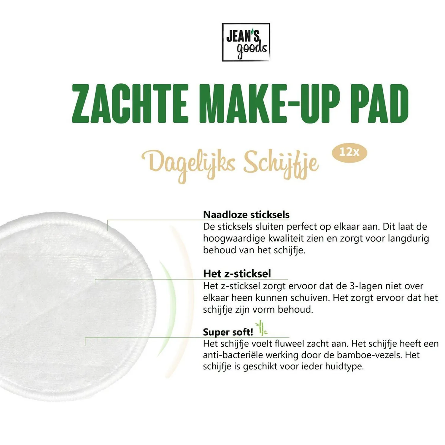 Jean's Goods herbruikbare wattenschijfjes