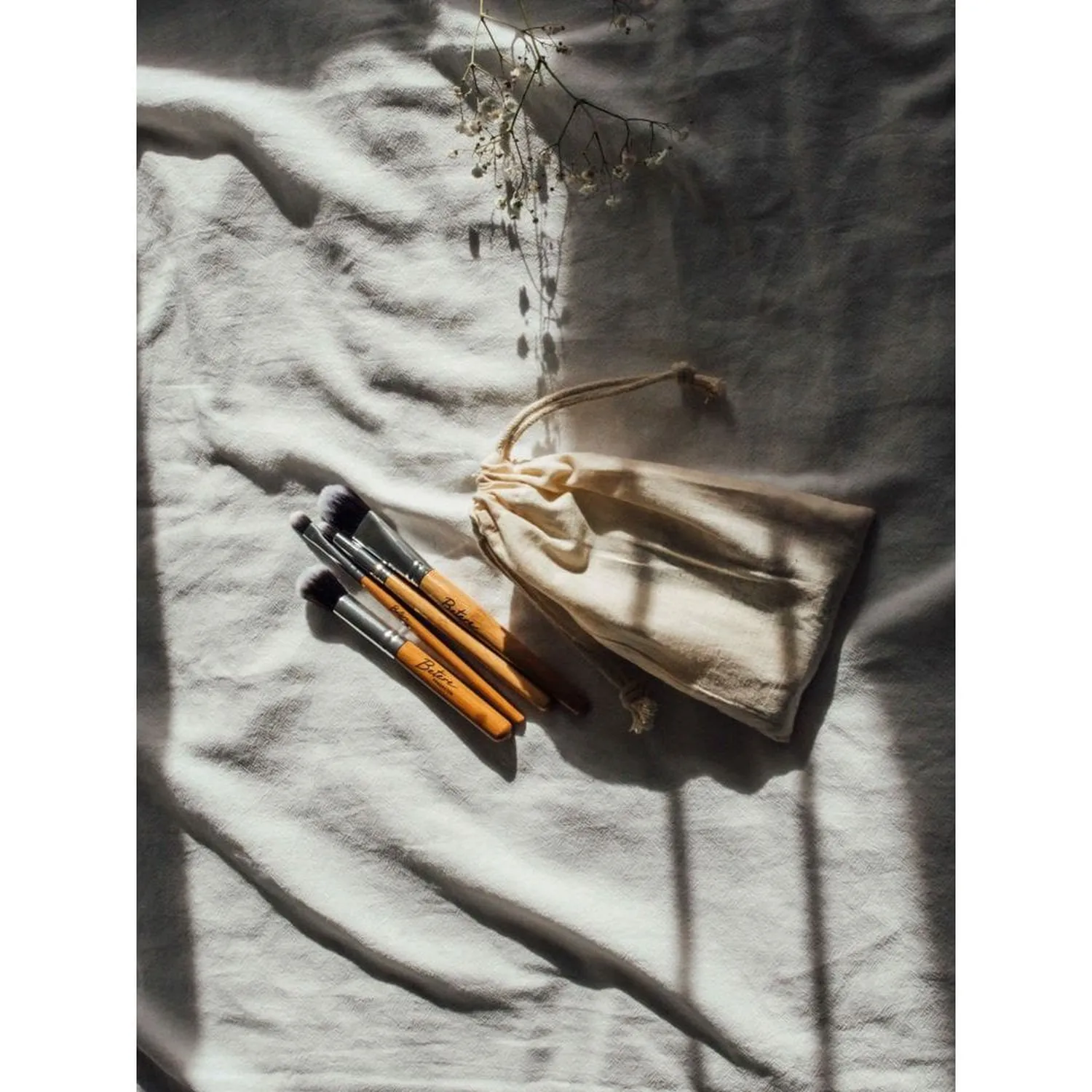 Make-up kwasten set van bamboe