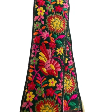 Verstelbare schouderriem voor tas - rode bloemen