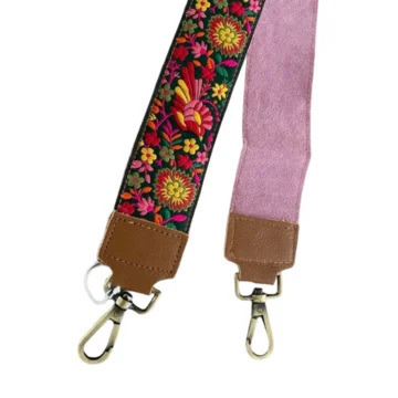 Verstelbare schouderriem voor tas - rode bloemen