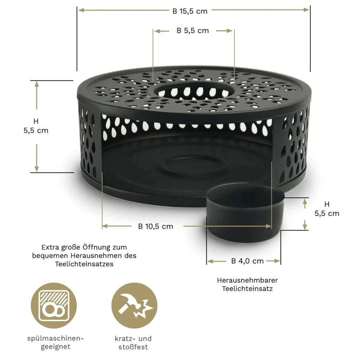 Creano theewarmer - zwart